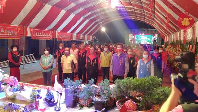 恒安宫庙方3日晚间举行祝寿仪式。（恒安宫提供／刘秀芬台南传真）