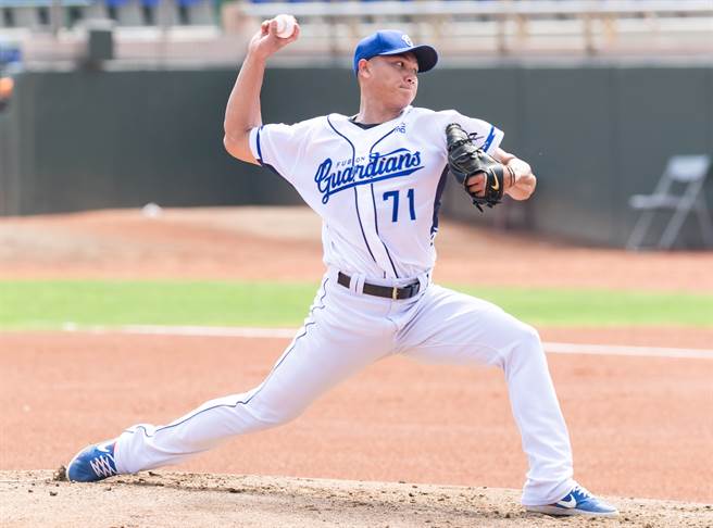 富邦悍将江少庆首次在二军先发。（中华职棒联盟提供）