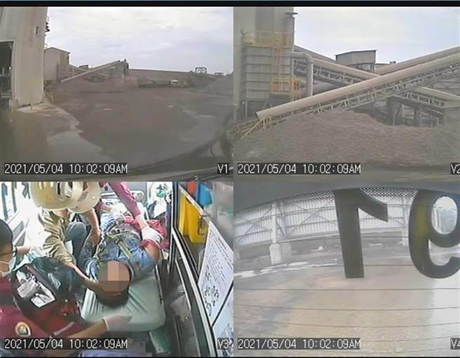 台中港4日上午发生两件工安事件。（台中港消防队提供／陈淑娥台中传真）
