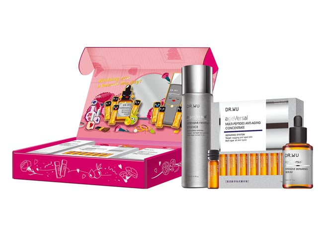 4.DR.WU與屈臣氏獨家推出絕對美肌全方位寵愛組，限時優惠2699元。（DR.WU提供）