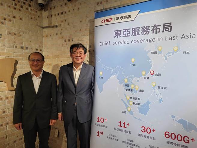 是方董事长吴彦宏（右）、总经理刘耀元（左）。（黄琮渊摄）