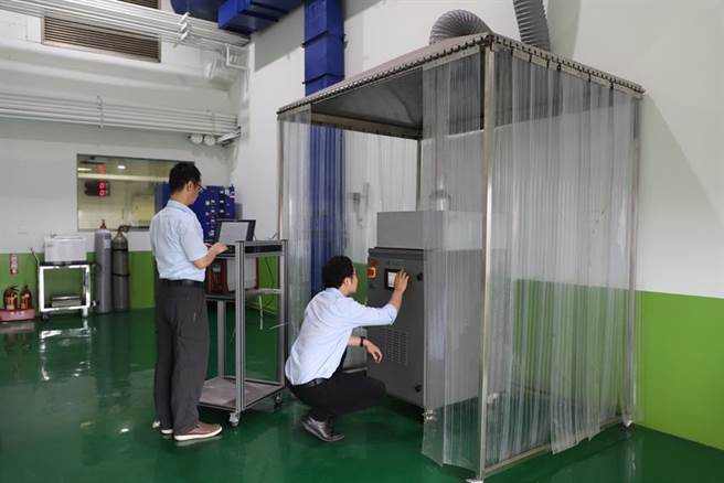 车辆中心建立国内第一套产氢系统量测与验证设备。图／车辆中心提供