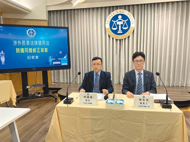 今年初，司法院院會通過涉外民事法律適用法，保障我國國民與本國法未承認同性婚姻的外國人，也可以成立婚姻關係，台灣正式以法律保障跨國同婚的制度。(圖/本報資料照片)