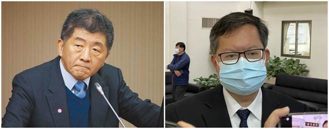 卫福部长陈时中（左图）、桃园市长郑文灿（右图）。（本报系资料照）