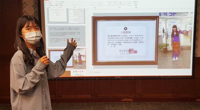 利佳玲透过分享成长故事的机会，鼓励新住民及新二代活用母国优势成就自我。(移民署提供)