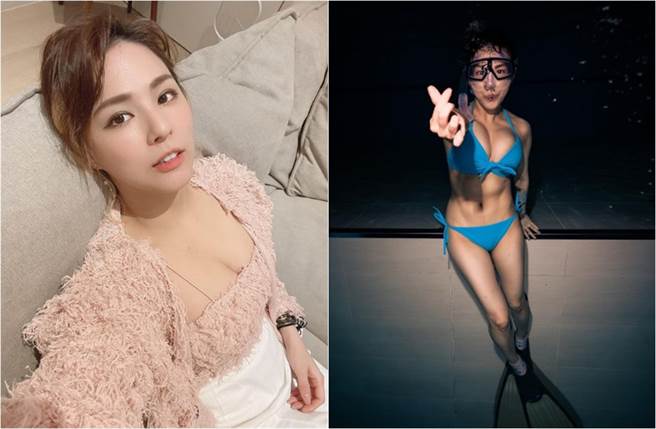 熊熊上潜水课，秀出超厉害比基尼辣照。(取材自熊熊IG)