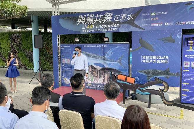 远传电信企业暨国际事业群执行副总经理曾诗渊表示，很荣幸能与实力坚强的伙伴在清水服务区共同打造5G AR大型户外表演。（远传电信提供／黄慧雯台北传真）
