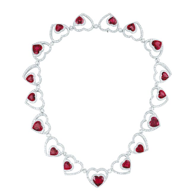 FRED的Pretty Woman系列红碧玺和钻石项炼，593万3300元。（FRED提供）