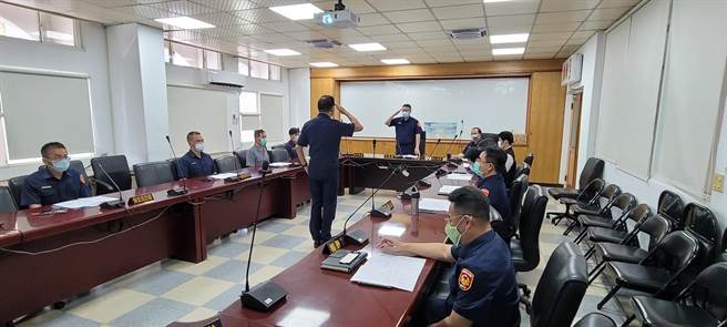 因應公投警辦理機動保安警力檢測。（警方提供／呂筱蟬桃園傳真）