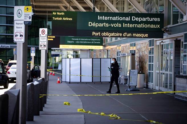 加拿大温哥华国际机场（Vancouver International Airport）9日下午爆发枪击，已知至少造成1人死亡。（图／美联社）