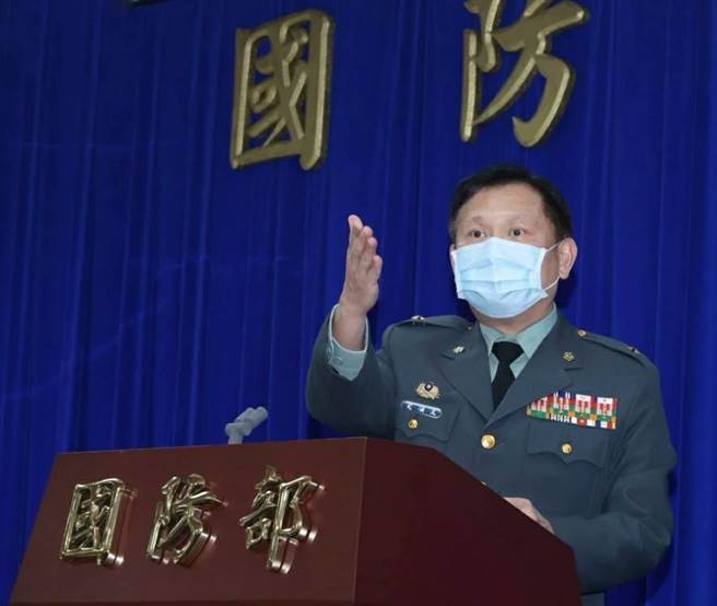 国防部发言人史顺文少将。吕昭隆摄