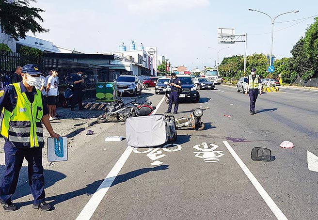 屏大赖姓女大生在母亲节前夕骑车返家过节，却遇上死亡车祸。（警方提供／林和生屏东传真）