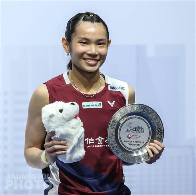 戴资颖曾拿过新加坡羽球公开赛女单冠军，这站赛事今年因为新冠肺炎疫情取消。（资料照／Badminton Photo提供）