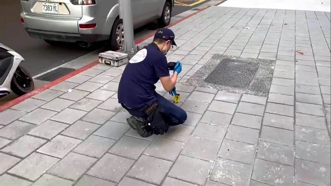 警方採集到1枚弹壳。（王扬杰翻摄）