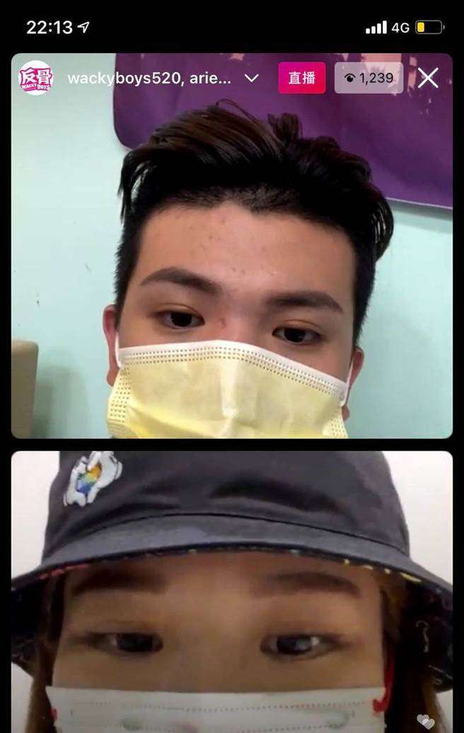 孙生因为鼻子曾受伤过，将口罩反戴。（图/翻摄自反骨男孩IG）