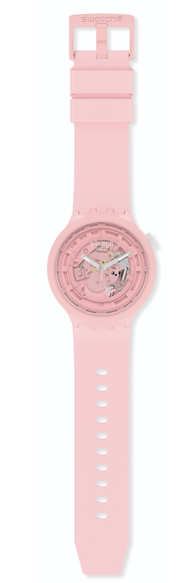 SWATCH NEXT系列BIG BOLD CERAMIC，C-PINK，4100元。（Swatch提供）