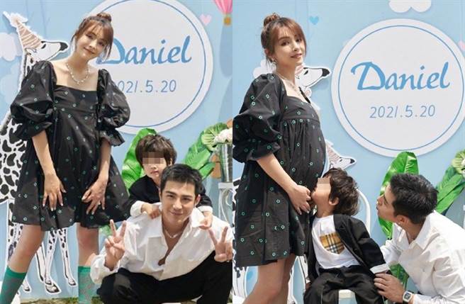 麥迪娜、姜潮育有一子，今宣布懷了第二胎。（圖／翻攝自姜潮微博）