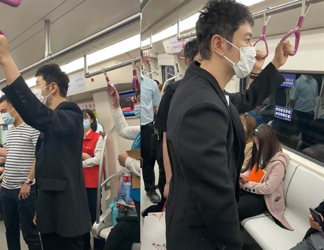 有网友分享偶遇搭地铁的黄晓明，43岁真实状态保持那么好令许多人佩服。(图/ 摘自微博)