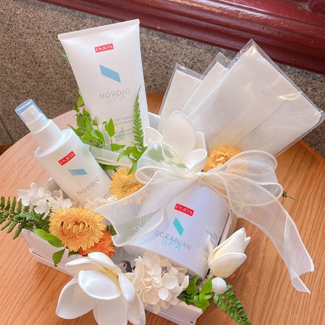 PUPA SPA居家轻保养系列有北凛系列、花岛系列、禅香系列三种组合。（邱映慈摄）