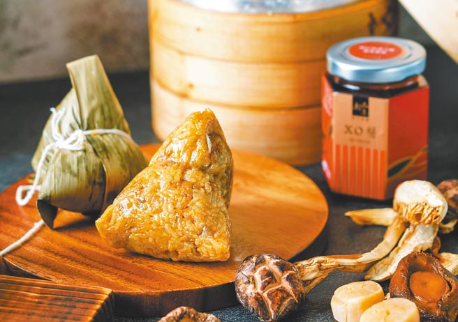 潮式风味的「经典潮州香粽」让饕客尝尽鲜浓好味。单颗售价198元，6入特价1088元。（台北神旺大饭店提供）