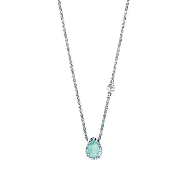 Boucheron海水蓝绿玉髓Serpent Boheme项炼 ，5万8500元。（Boucheron提供）