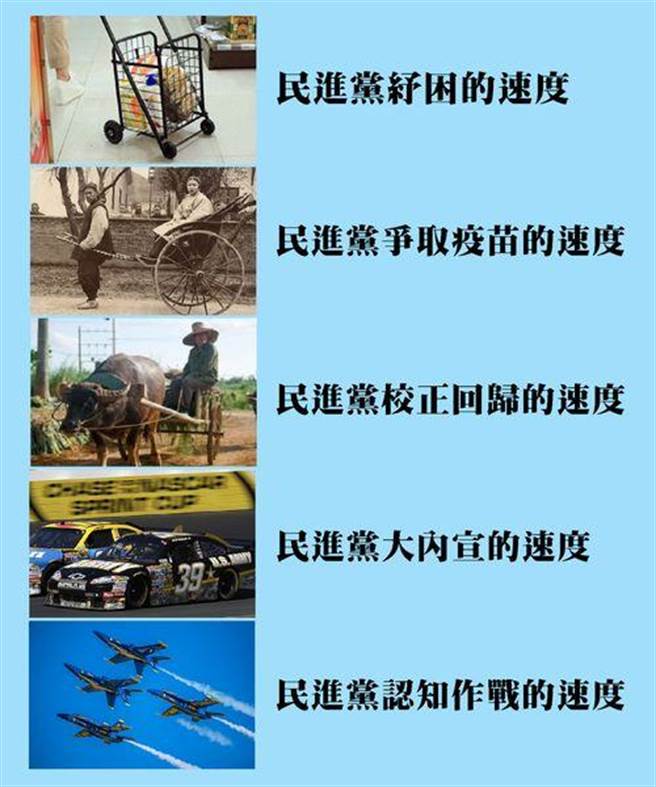 洪秀柱在脸书上PO出一张图狠酸民进党。(图 翻摄自洪秀柱脸书)