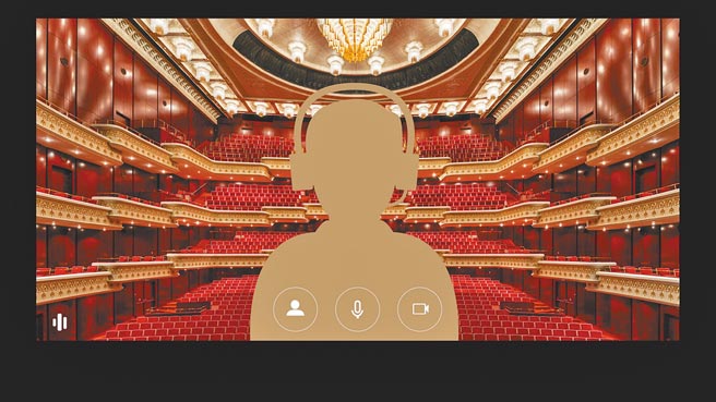 远距视讯工作，担忧镜头暴露家中隐私，视讯背景图显得重要。（国家两厅院提供）