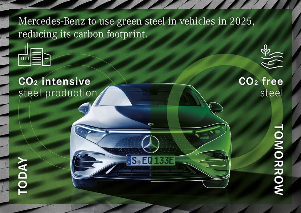 Mercedes-Benz將於2025年採用「綠鋼」製造汽車來減少碳足跡
