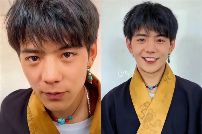 丁真因为身穿藏族服饰的照片再登微博热搜。(图/翻摄自微博)