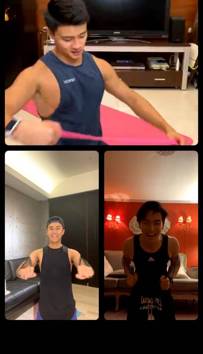 廖柏雅昨开直播号召大家居家防疫动起来。（喜鹊娱乐提供）