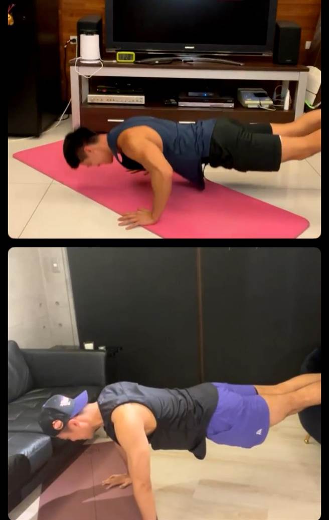 廖柏雅昨开直播号召大家居家防疫动起来。（喜鹊娱乐提供）