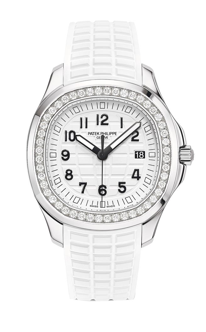 百達翡麗Aquanaut Luce Ref.5267/200A-010白色表盤女表，58萬6000元。（Patek Philippe提供）