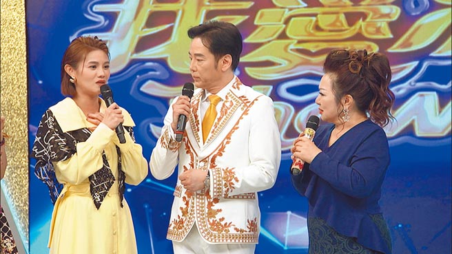 朱海君（左起）作客阳帆、白冰冰主持的《我爱冰冰Show》。（中视提供）