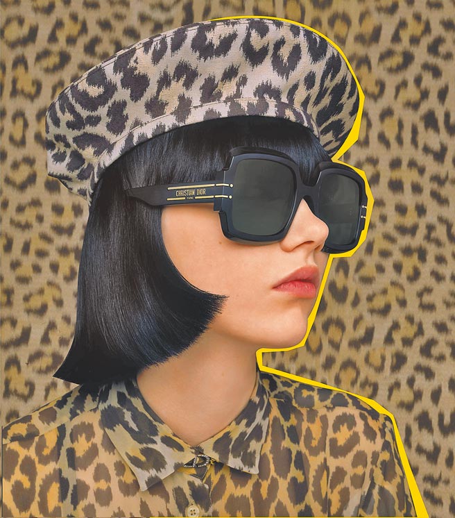 DIOR早秋新品Signature系列太阳眼镜融入大镜框的元素。（DIOR提供）