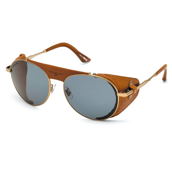 浪琴復古飞行员太阳眼镜增添护目功能的设计，不仅时尚且具备防疫作用。（浪琴提供）