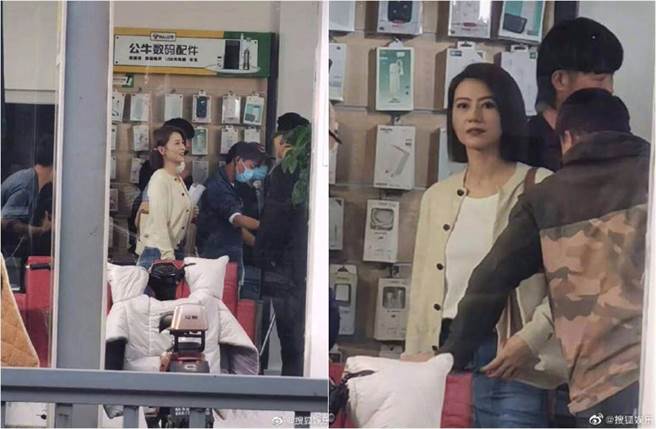 网曝野生高圆圆拍戏照。（图／取材自搜狐娱乐微博）