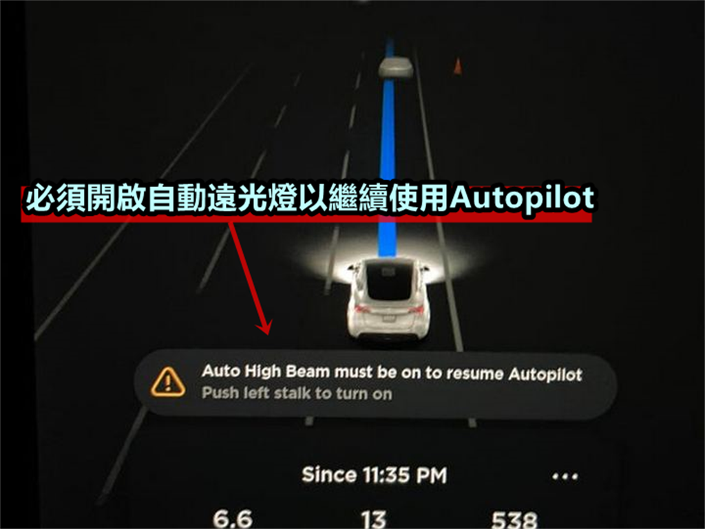 無雷達特斯拉的二個改變：Autopilot 強制開啟自動遠光燈與自動雨刷，否則不給用
