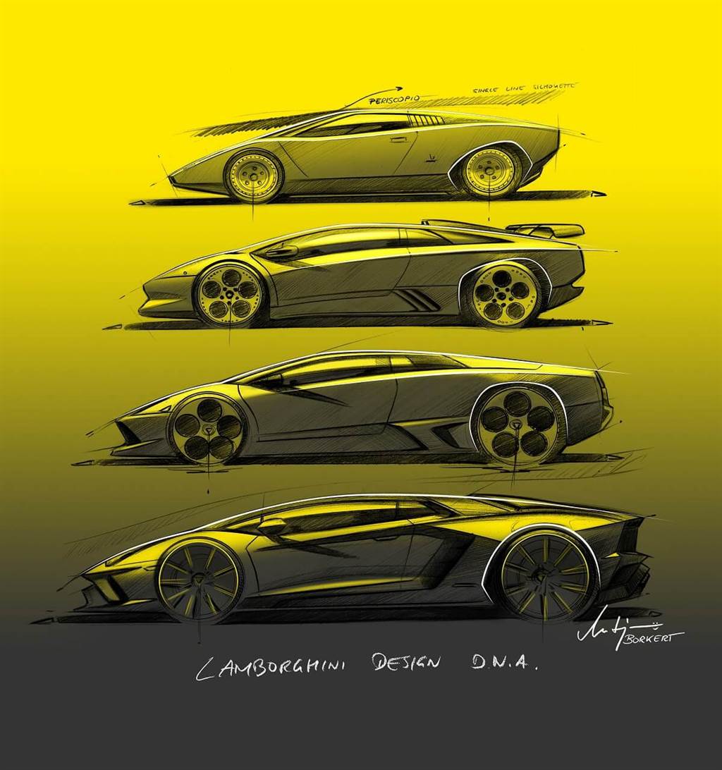 Lamborghini當代的設計DNA源自Countach

