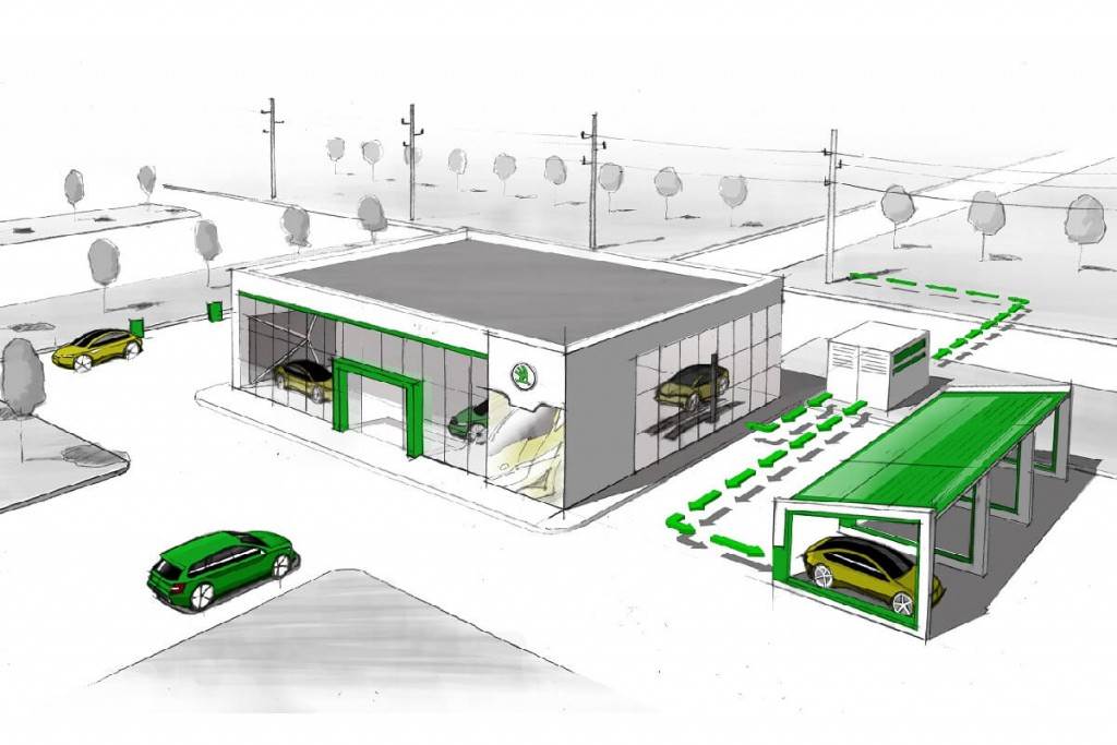 Skoda回收旗下電氣化車款舊電池 來優化經銷商的電力運用
