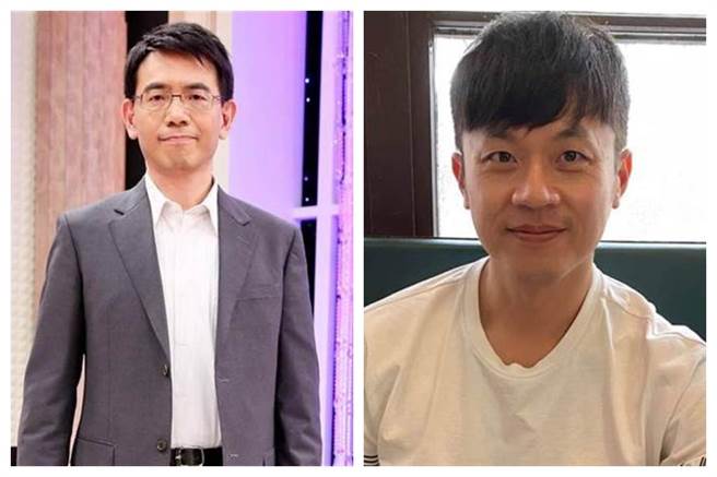 政论节目主持人刘宝杰（左）和焦糖哥哥陈嘉行（右）。（图为中时资料照）