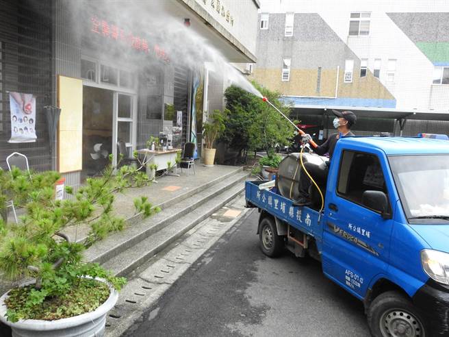 南投县连续两天零确诊，防疫消毒持续进行。（南投县政府提供／廖志晃南投传真）