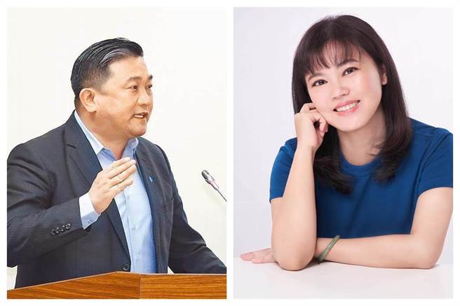 绿委王定宇（左）和国民党台北市议员游淑慧（右）。（图为中时合成照）