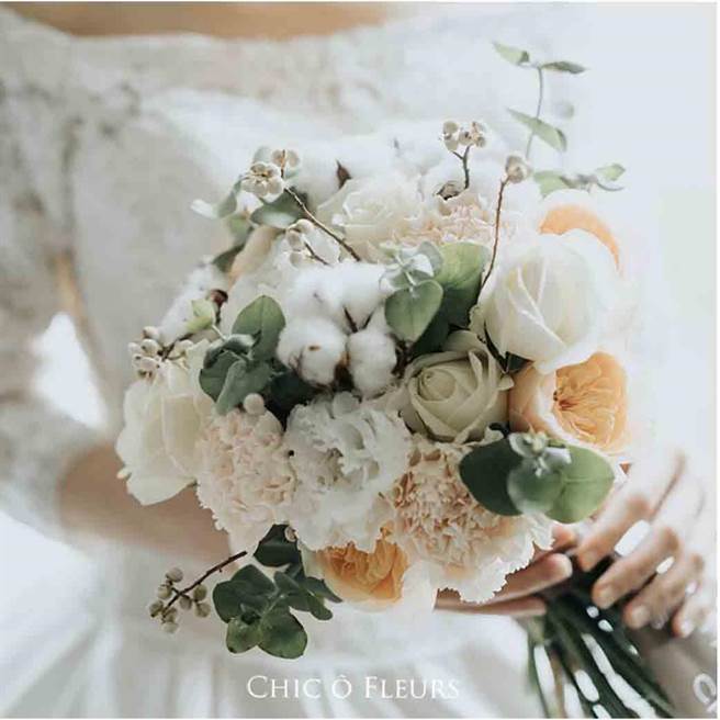 以你喜欢的样子，象徵回归最初的细致纯白。（希朵花艺提供）