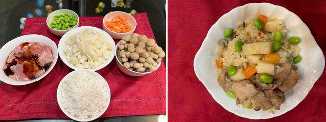 谭敦慈分享高纤鸡肉饭食谱。(图/取自谭敦慈粉丝页)