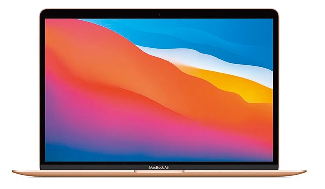 新光三越[i]Store iMacBook Air M1晶片，每台3万900元起。（新光三越提供）