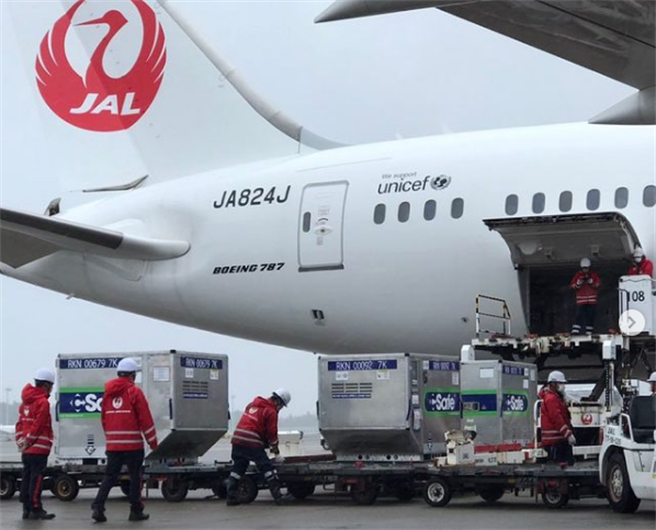 疫苗上飞机照片。（图片摘自蔡英文ig）