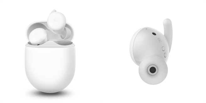 Pixel Buds A-Series弧形稳定器可确保耳塞式耳机轻柔稳固地贴合双耳，环境感知气孔则可避免耳塞带来的封闭感。（Google提供／黄慧雯台北传真）