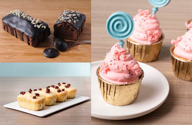 除了蔓越莓及杏仁巧克力磅蛋糕，更有经典不败的梦幻杯子蛋糕。（图／品牌提供）
