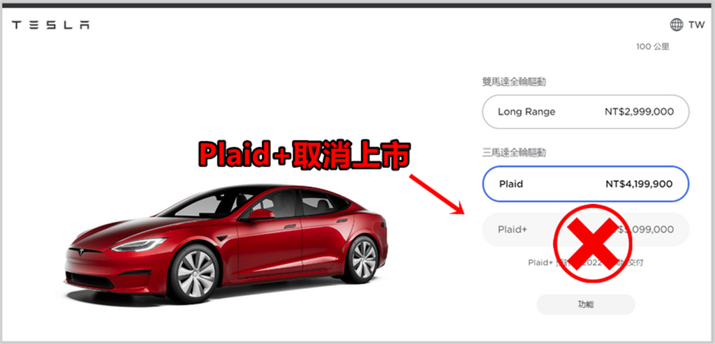 馬斯克突拋震撼彈！取消 Model S Plaid+，稱不再需要追高續航里程