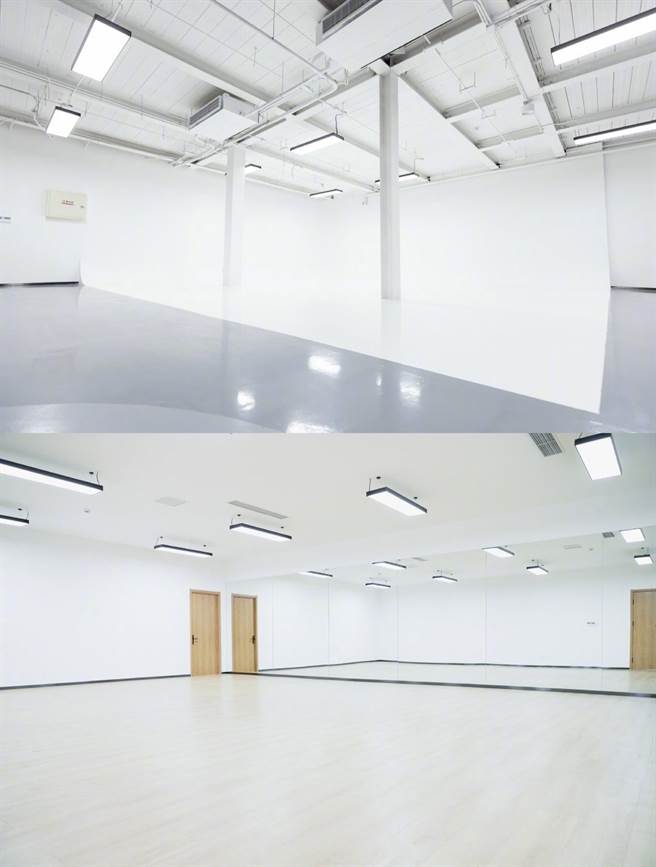 练习室的空间也明亮乾净。（图/翻摄自微博）